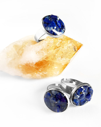 Lapis lazuli pierścionek klasyczny, Magneska