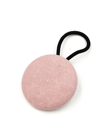 Gumka do włosów Maxi Bobbles różowa Linen Dusty Pink, Momilio