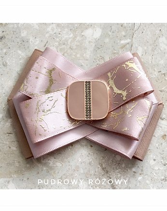Pudrowa Brosza z Nowoczesną ozdobą NEW, Pudrowy Różowy