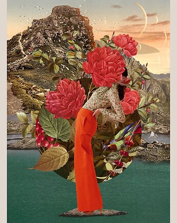 Plakat - Balance, hint of time collage studio