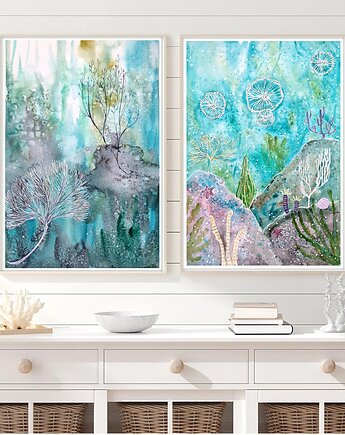 Zestaw 2 prac A3. Rafa koralowa, Malgorzata Domanska