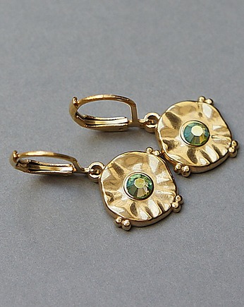 Kolczyki pozłacane Alloys Collection Coins /Light Green/, KiKa pracownia