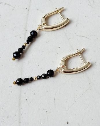 Kolczyki pozłacane onyks, Chmolowska Jewellery