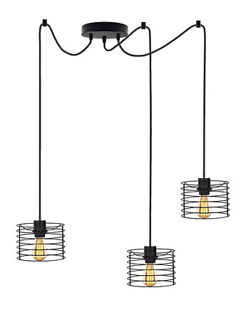 Trzypunktowa lampa wisząca typu pająk ALAMOS L3, lampy loftowe LYSNE LOFT