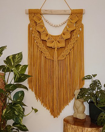 Makrama z drewnianymi koralami w stylu boho, osiemsznurkow