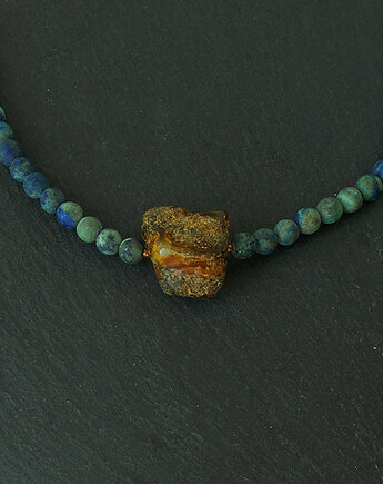 Bursztyn i chryzokola Naszyjnik, galeria nuit
