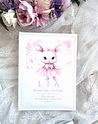 ALBUM MYSZKA z metryczką dedykacją, prezent na chrzest, roczek, święta, LOO LOO DREAM