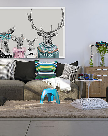 OBRAZ NA PŁÓTNIE - Rodzinne spojrzenie 120x80cm, NOWdeco