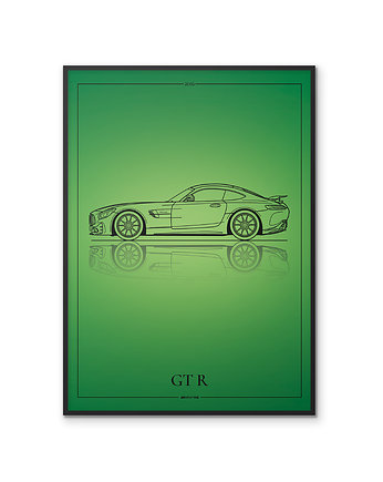 Plakat Motoryzacja - Mercedes AMG GT R, Peszkowski Graphic