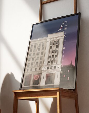 Plakat MDM, Plac Konstytucji- neon Siatkarka, Konrad Kunc