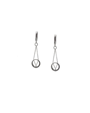 MINIMAL earrings MINI / silver, Filimoniuk