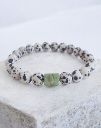 Jaspis i zielony kianit Bransoletka, galeria nuit