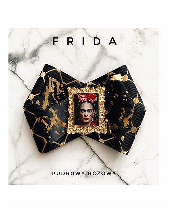 Nowa Kolekcja  Brosz FRIDA  z miniaturowym obrazem, Pudrowy Różowy