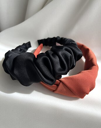 Zestaw 2 opasek - marszczona Hush maxi & pomarańczowa supełkowa Orange, Volie Line