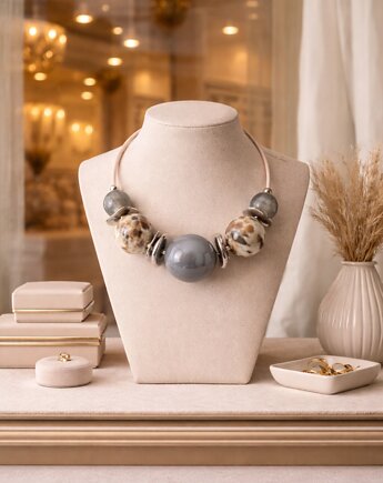 Wisior naszyjnik z ceramiki, Mymami