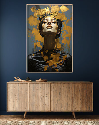Złota muza - Plakat - Druk - Fotografia, Abstrakcja, Surrealizm, Loft #5, Black Sapphire Art