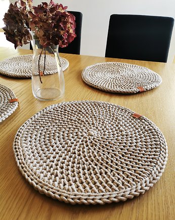 Komplet podkładek Magnolia 2szt. beżowe, Lana Design