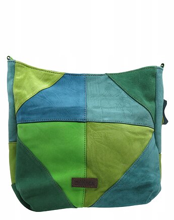 Torebka damska pojemna zamszowa na ramię kolorowa oryginalna OLIVKA, Olivka Warsaw