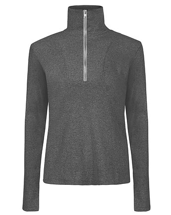 Longsleeve zipper graphite, Patchouli