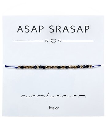 Bransoletka z alfabetem Morse Hematyt, Noc Kairu, karolina kosior