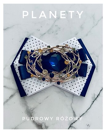 Brosza z kolekcji PLANETY z kryształem i drobnymi cyrkoniami, Pudrowy Różowy