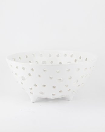Ceramiczny durszlak na owoce duży i mały, m2k studio