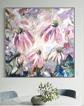 Obraz abstrakcyjny 100x100 cm, Dorota Ferens