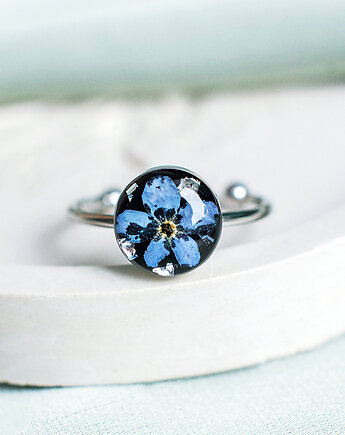 Pierścionek z niezapominajkami, nature gift