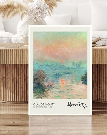PLAKAT Claude Monet, zachód słońca, black dot studio