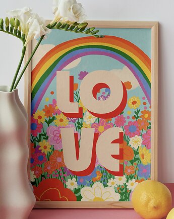 Plakat "LOVE" A4, Gigi Rosado