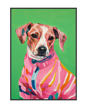 Plakat Różowy Pies, OSOBY - Prezent dla teścia