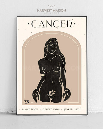 Plakat Pomysł na prezent Zodiakalna Kobieta Znak Zodiaku Rak, Harvest Maison