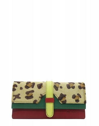 Portfel damski skórzany ze skrawków kolorowy przegródki na karty OLIVKA, Olivka Warsaw