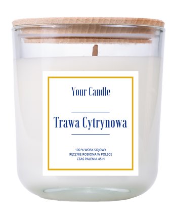 ŚWIECA SOJOWA TRAWA CYTRYNOWA 210 ml - YOUR CANDLE, Your Candle