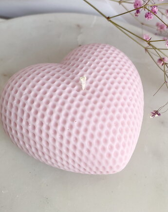 Świeca sojowa dekoracyjna ekologiczna "Sweet Heart" 98x40mm różowa, Coccola JEWELLERY