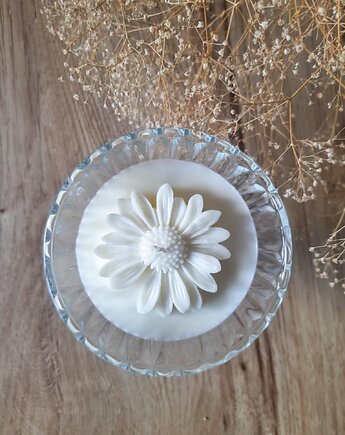 Zapachowa Świeca Sojowa, Naturalna Świeczka z Kwiatami, Pucharek, Projekt320