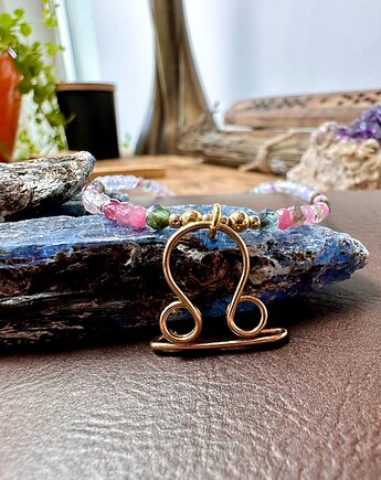 Naszyjnik z kamieniami znak zodiaku waga, WisiSe