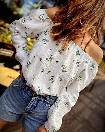 Sunkissed / bluzka z haftowanego muślinu, Bohemian Soul atelier by M.