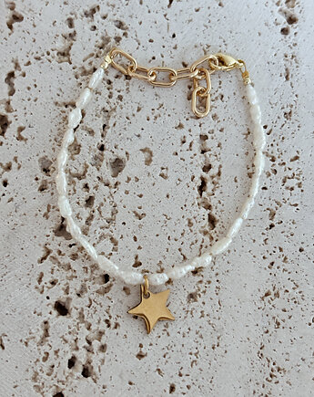 Bransoletka z naturalnych pereł z gwiazdką, Chmolowska Jewellery