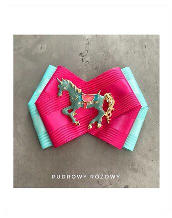 Brosza z  Koniem / Jednorożcem NEW, Pudrowy Różowy
