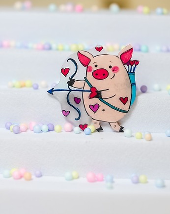 Broszka Gienia kupidynka, Pintura