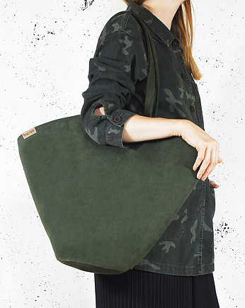 Shelly bag ciemnozielona torba nubuk syntetyczny, hairoo
