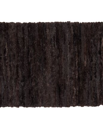 Dywan naturalny tkany handmade naturalna skóra owcza brązowy, Vanuba