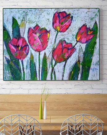 Tulipany 13 - rysunek B2 unikat, Katarzyna Radzka