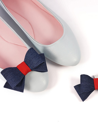 Klipsy do butów Coquet-Kokardki 3D Lovely/Jeans, Coquet