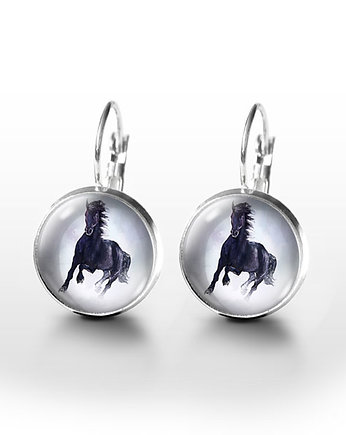 Kolczyki - Czarny koń, yenoo