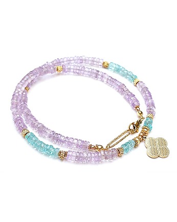 Ametyst lawendowy i apatyt choker /01.04.25/  - Szlachetna kolekcja, KiKa pracownia