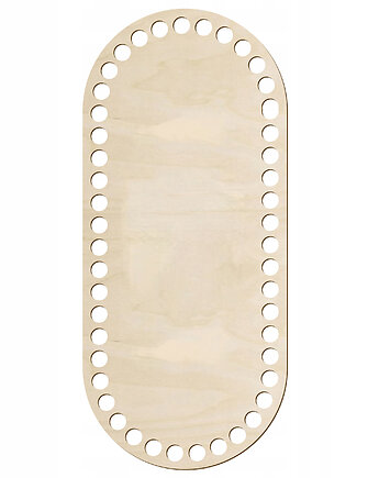 Baza OWAL do Szydełkowania Kosza Mojżesza na Sztućce ze Sklejki 6mm 27x12cm, smxdsgn