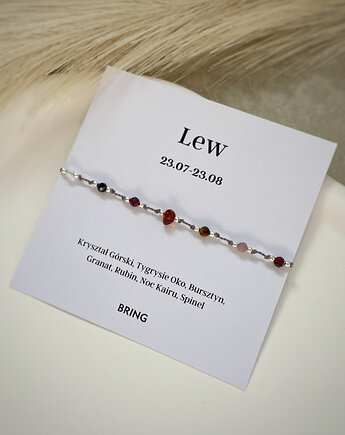 Bransoletka znak zodiaku Lew srebrne kulki, Bring Biżuteria