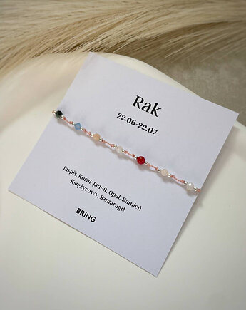 Bransoletka znak zodiaku Rak srebrne kulki, Bring Biżuteria